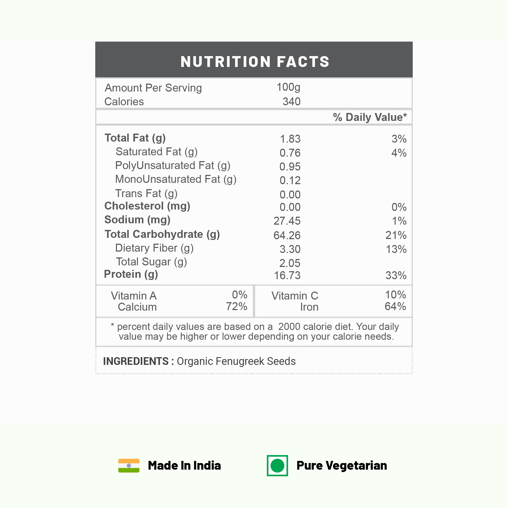 Organic Fenugreek Seeds