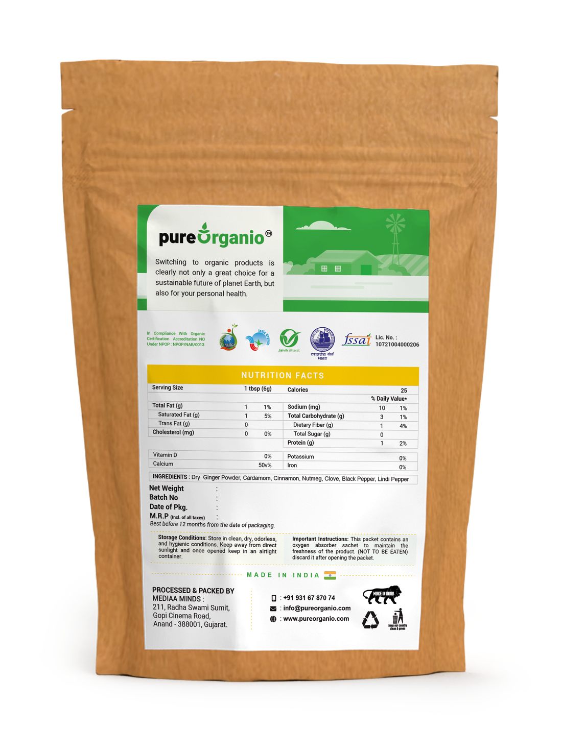 Pure Organio Organic Garam Masala