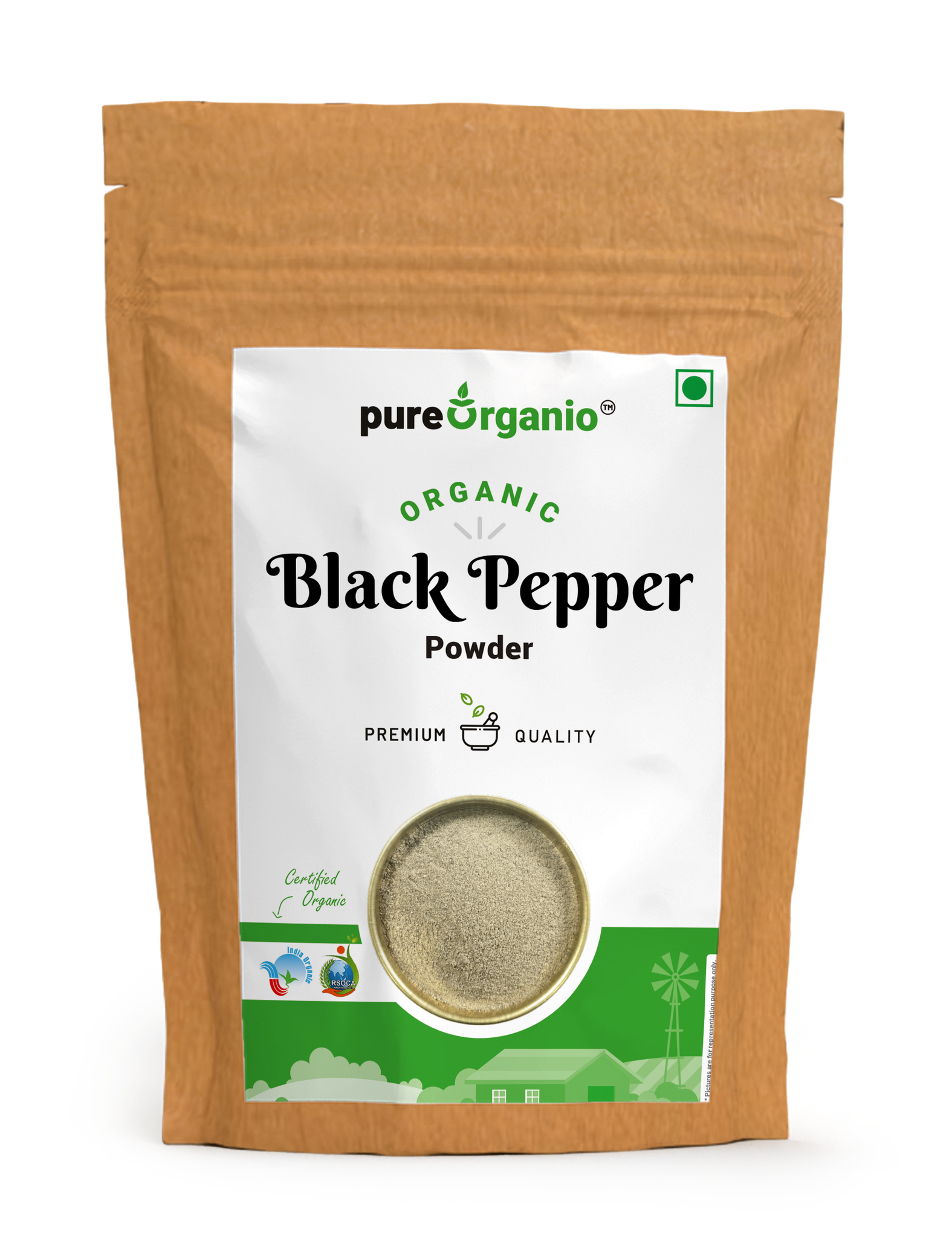 Pure Organio Organic Black Pepper Powder
