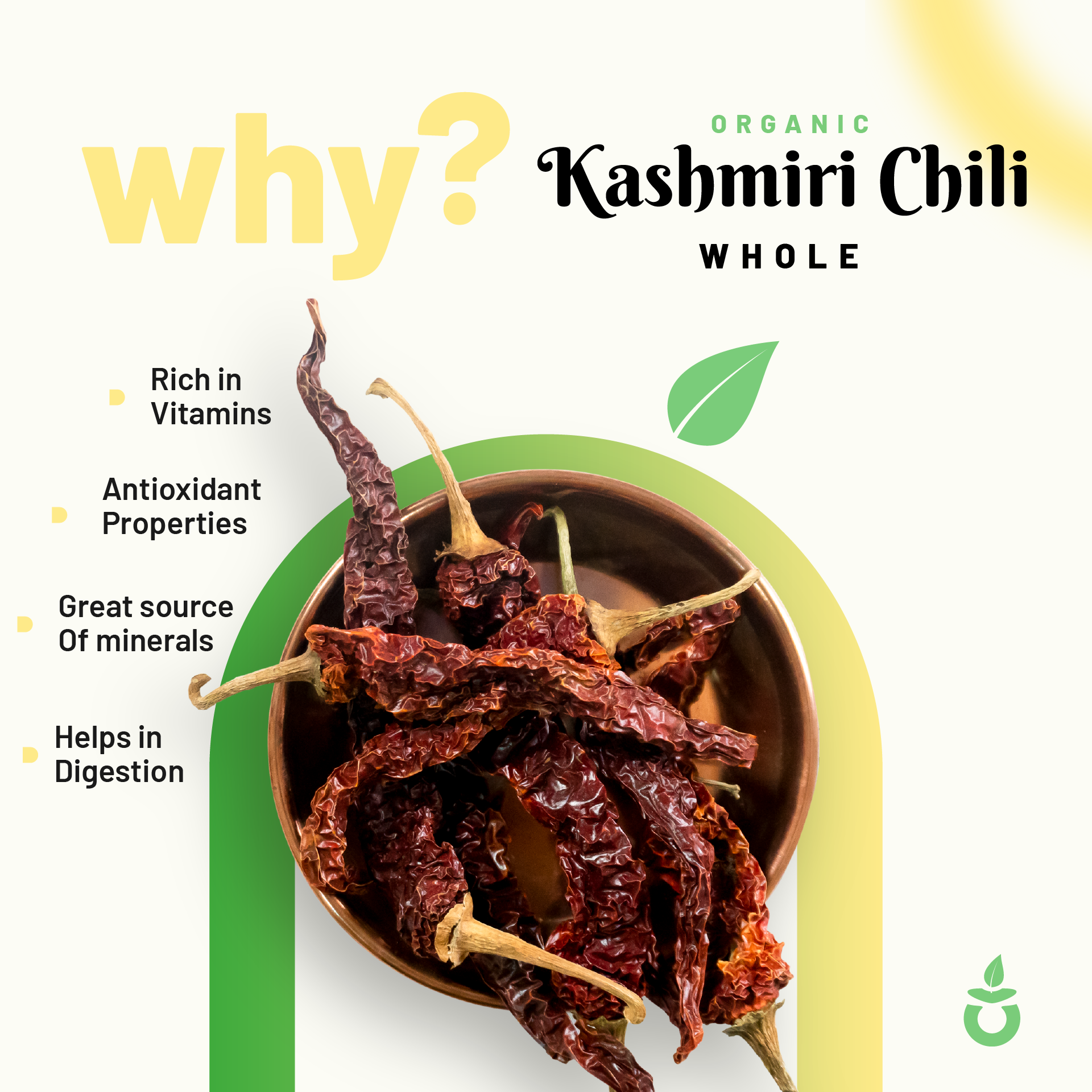 Organic Dried Kashmiri Chilli Whole