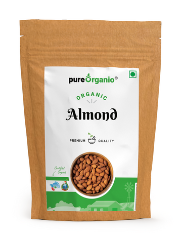 Pure Organio Organic Almonds (Badam) Indian Organic NPOP Certified