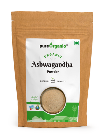 Pure Organio Organic Ashwagandha Powder NPOP Indian Organic Certified Withania Somnifera