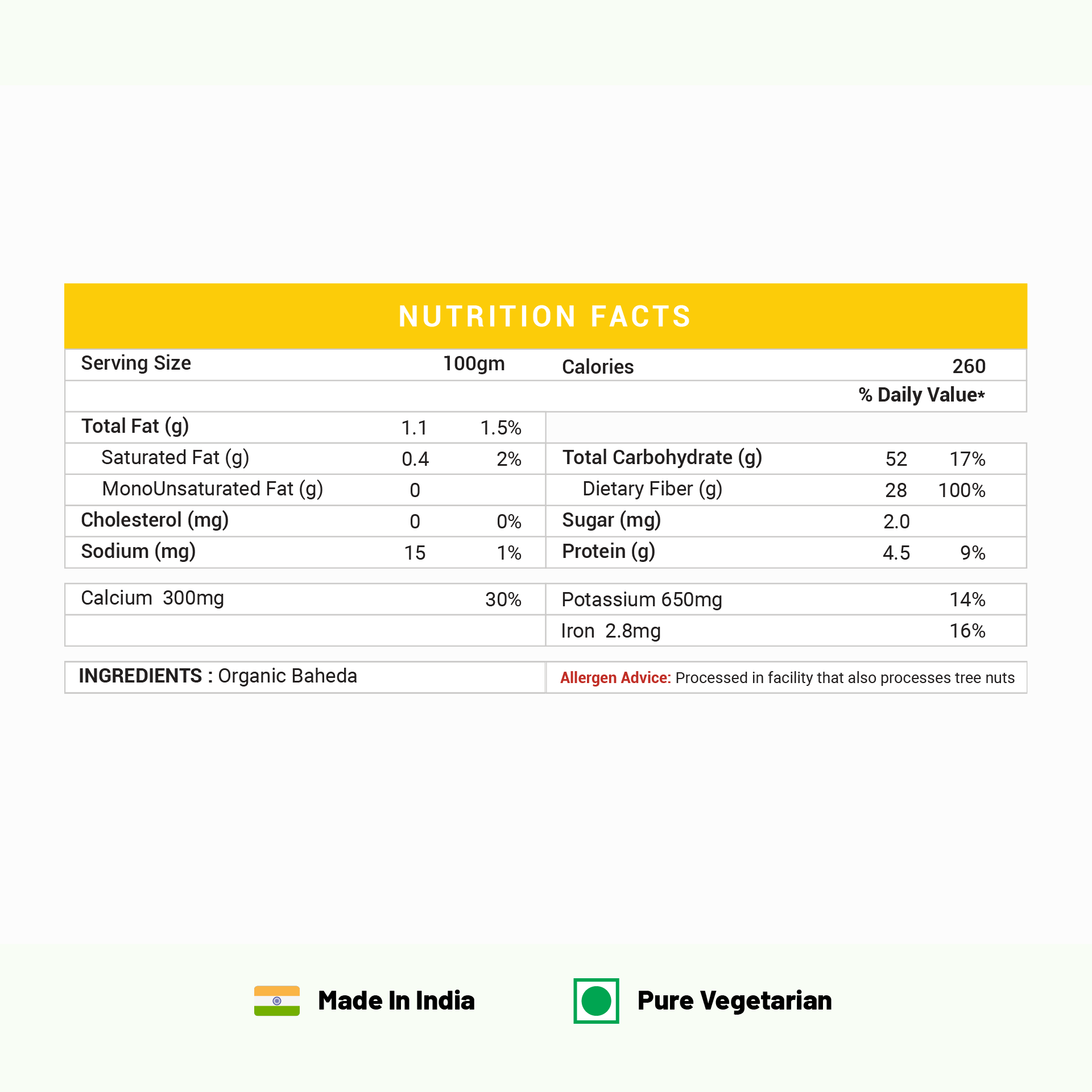 Organic Baheda Powder
