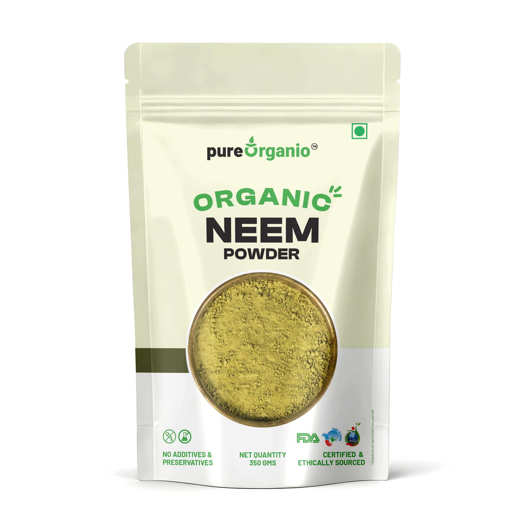 Pure Organio Organic Neem Powder Indian Organic NPOP Certified