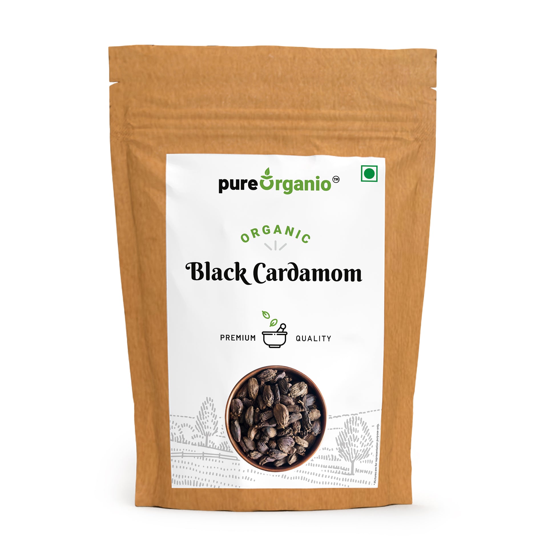 Pure Organio Organic Black Cardamom Badi Elaichi