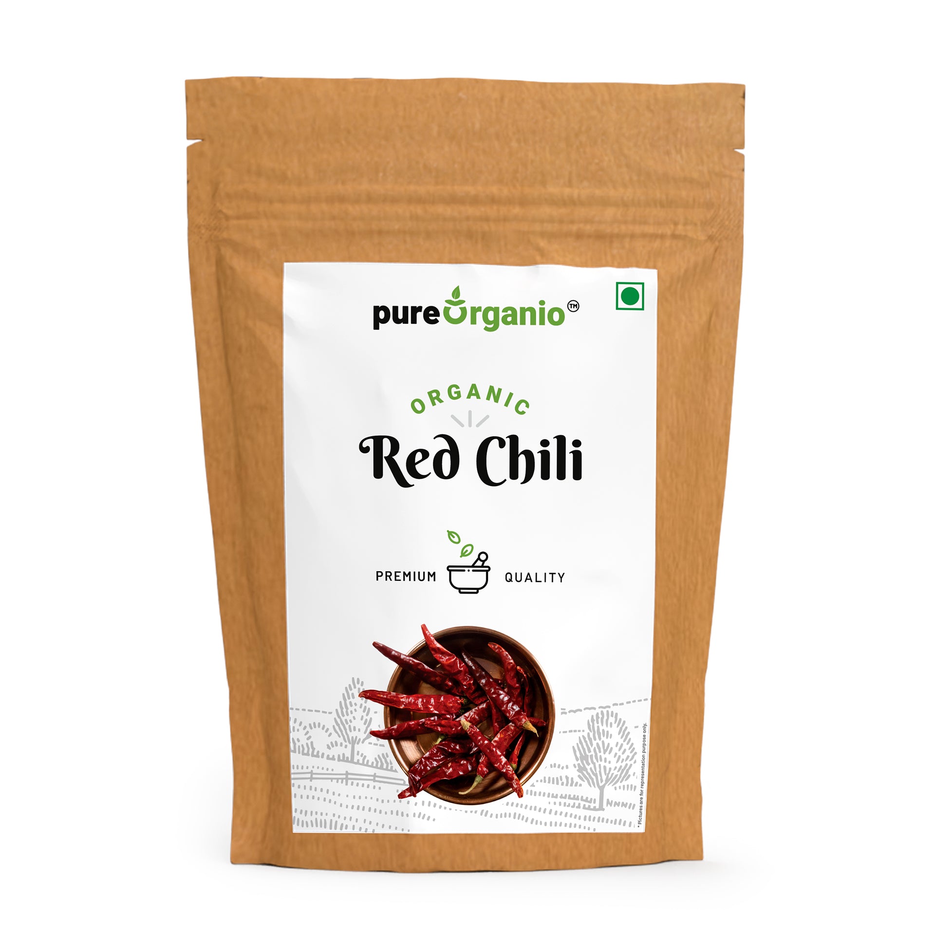 Pureorganio Organic Reshampatti Red chilli Whole Lal Mirch